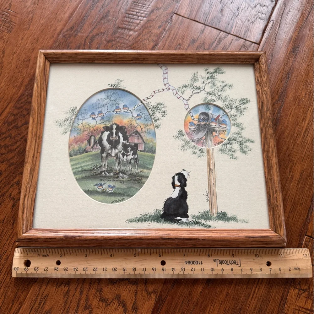Kendra‎ Schwabel signed 1993 Watercolor Print